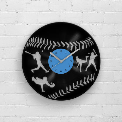 BASEBALL DECOR - Vinyl Record Wall Clock