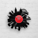 LONDON CITY SKYLINE - vinyl record clock