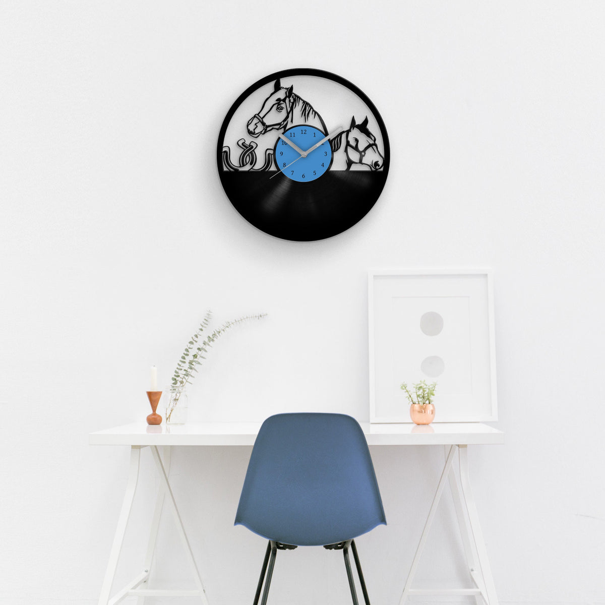 HORSE PORTRAIT - Vinyl Record Clock
