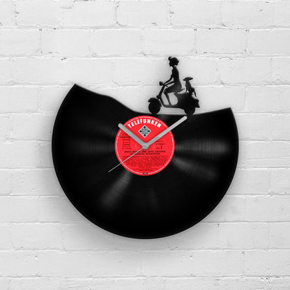 CLASSIC SCOOTER - Vinyl Record Wall Clock