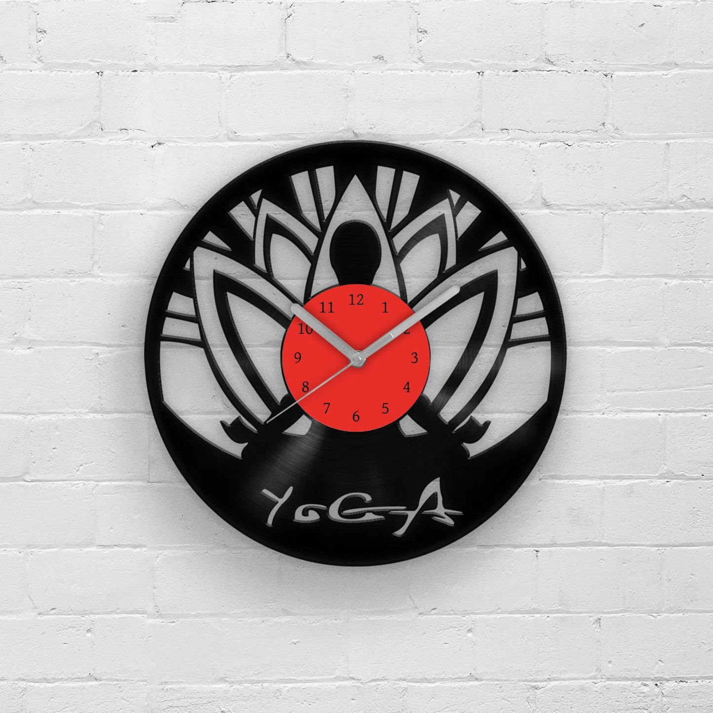 Yoga & Meditation Inspired Vinyl Record Wall Clock