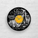 PARIS - EIFFEL TOWER - Vinyl Record Clock