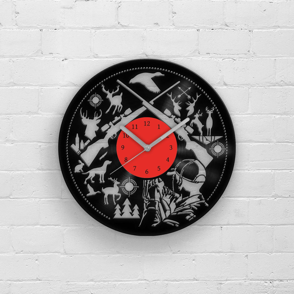 HUNTER THEMED Vinyl Record Wall Clock