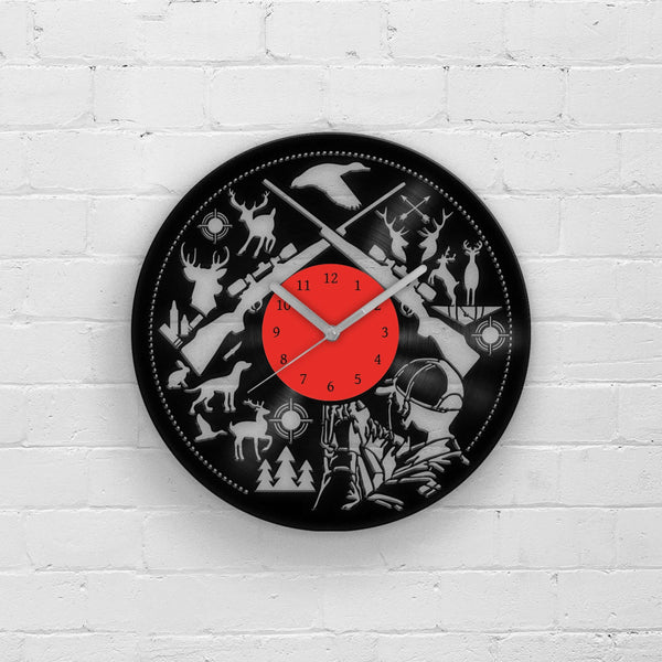 HUNTER THEMED Vinyl Record Wall Clock