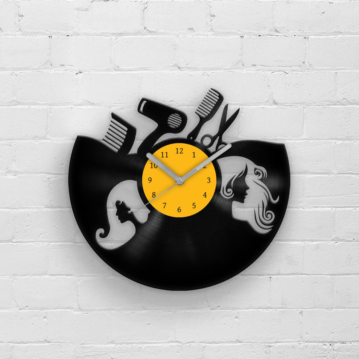 HAIR SALON DECORATION - HAIRDRESSER - Vinyl Record Clock