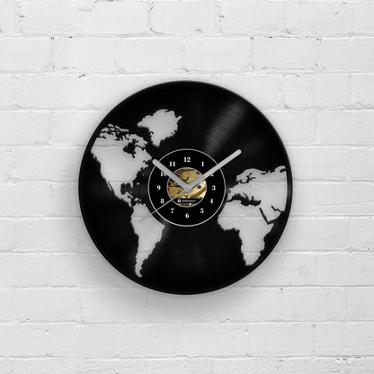 Travel Themed Vinyl Record Clock