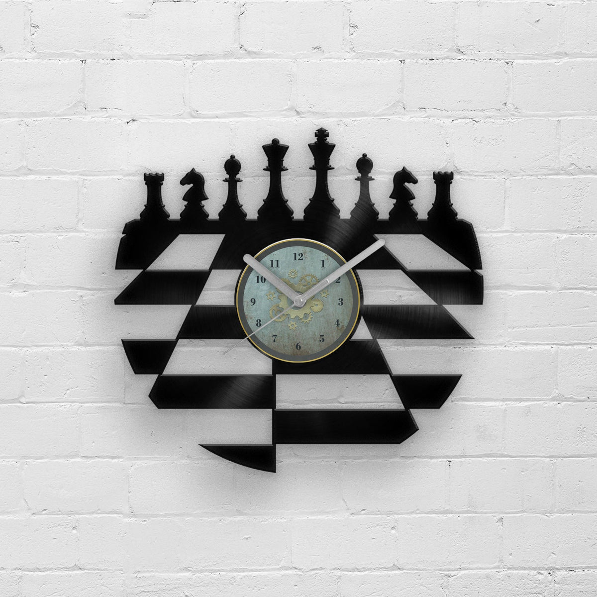 CHESS PLAYER - Vinyl Record Clock