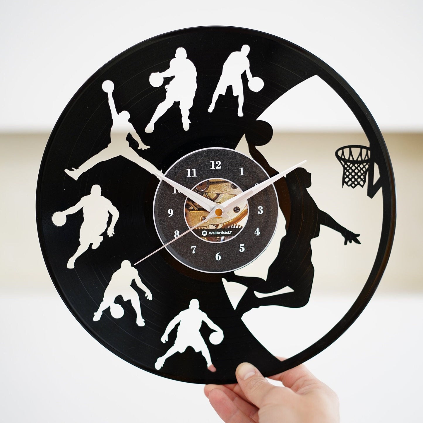 BASKETBALL TEAM - Vinyl Record Wall Clock