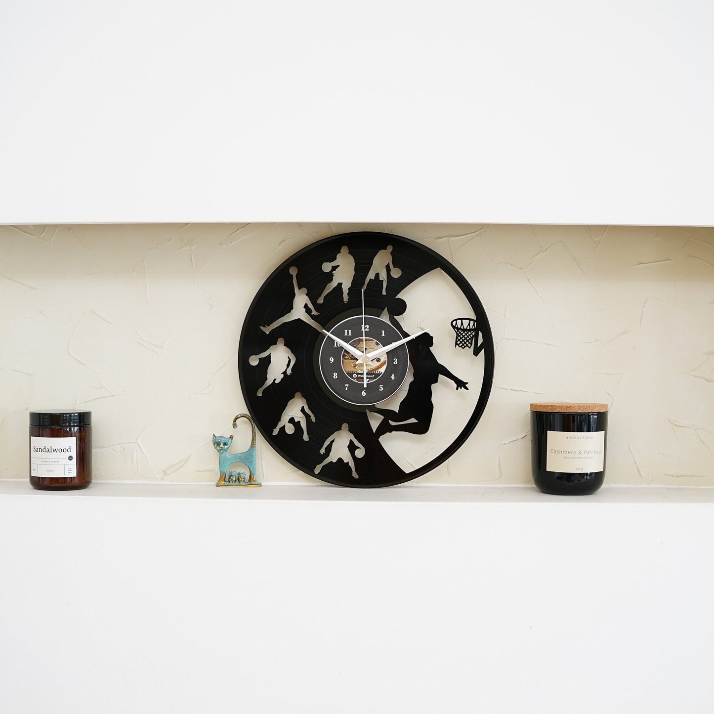 BASKETBALL TEAM - Vinyl Record Wall Clock