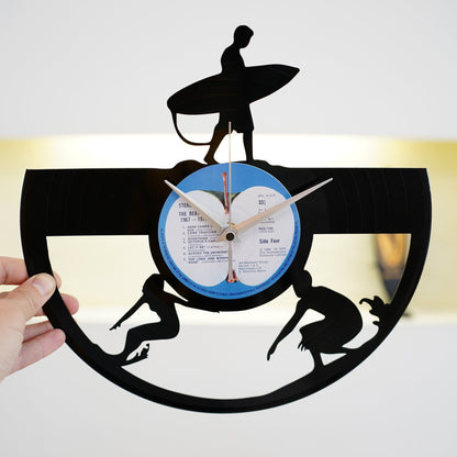 Gift for Surfer - Vinyl Record Wall Clock 12''