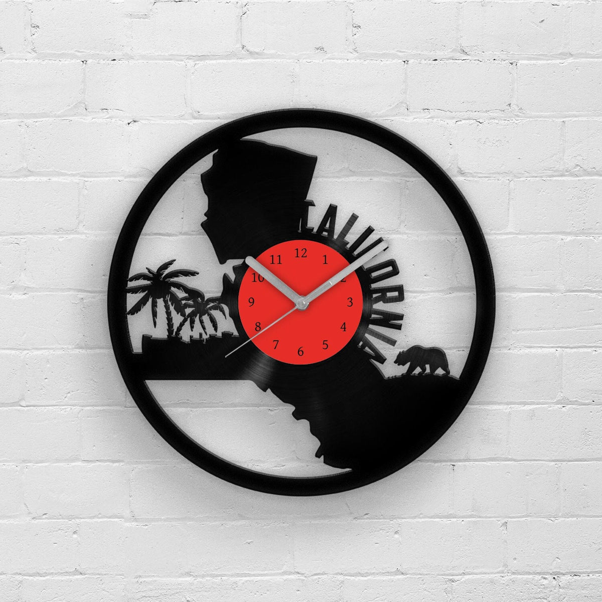 CALIFORNIA STATE MAP - Vinyl Record Wall Clock