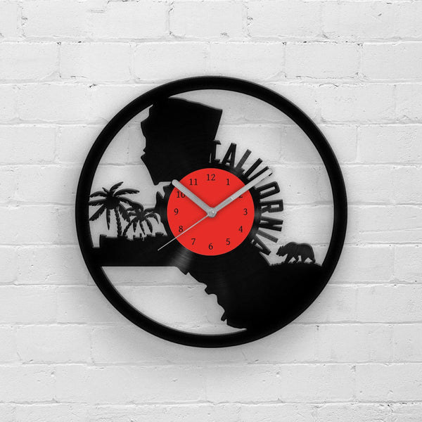 CALIFORNIA STATE MAP - Vinyl Record Wall Clock