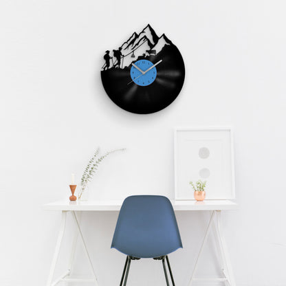 MOUNTAINS ARE CALLING - Vinyl Record Clock