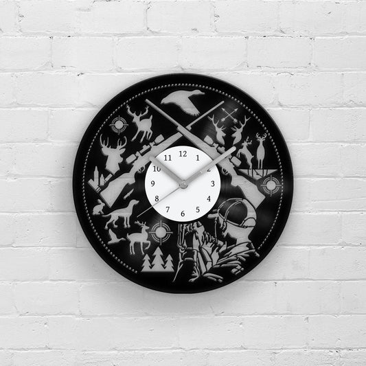 HUNTER THEMED Vinyl Record Wall Clock