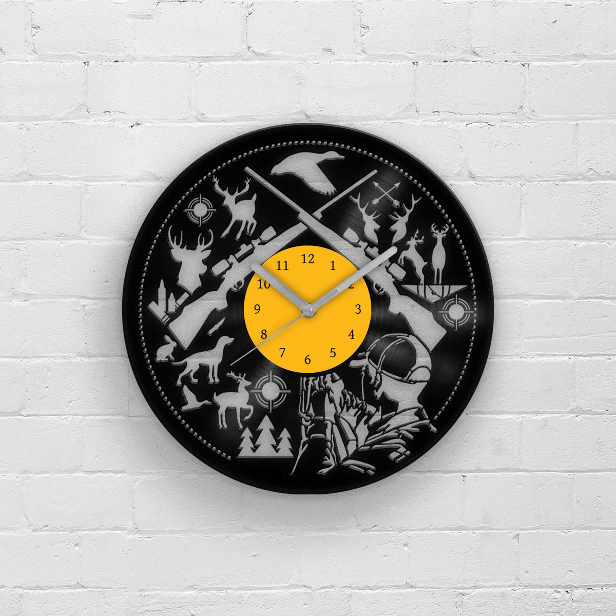 HUNTER THEMED Vinyl Record Wall Clock