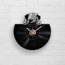 FUNNY PUG PORTRAIT - Vinyl Record Wall Clock