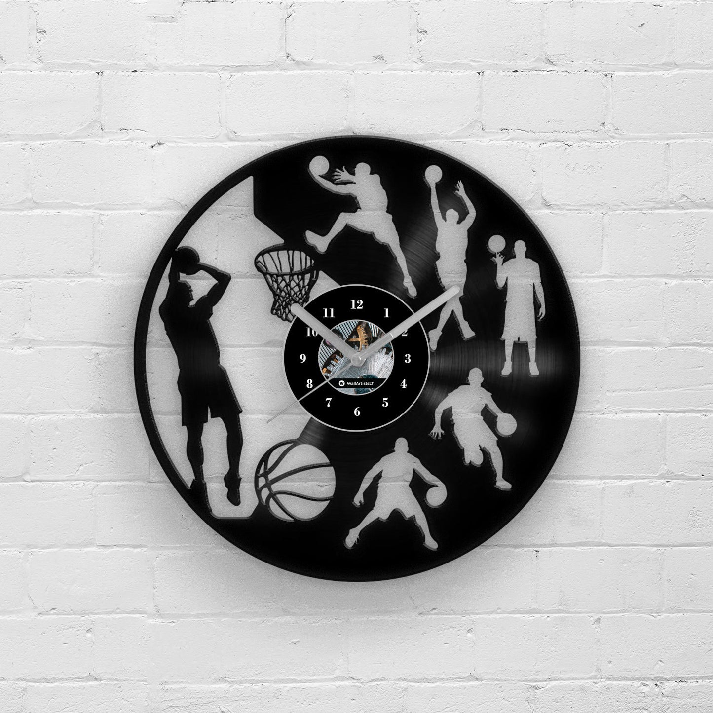 BASKETBALL TEAM - Vinyl Record Wall Clock