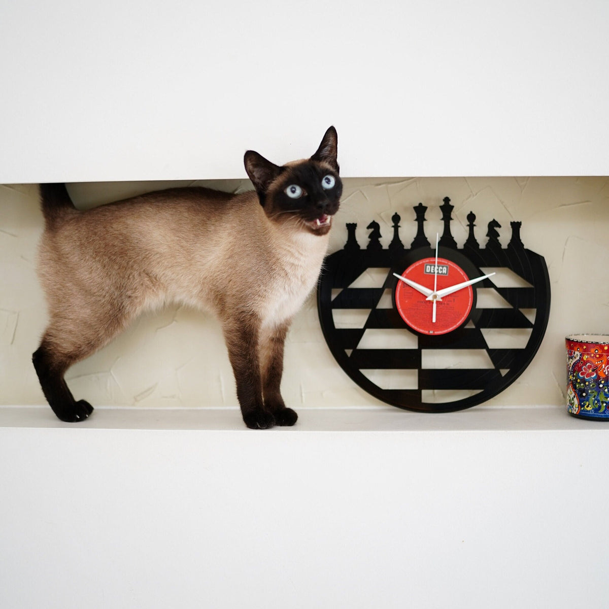CHESS PLAYER - Vinyl Record Wall Clock