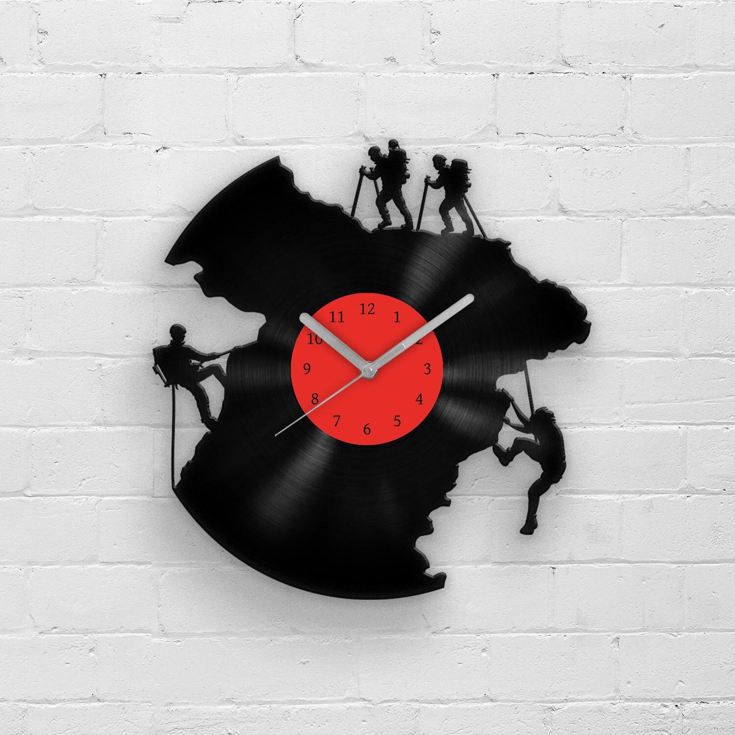 Rock Climbing Gift - Vintage Vinyl Record Wall Clock 12''